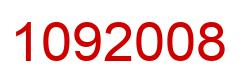 Número 1092008 imagen rojo