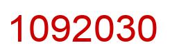 Number 1092030 red image