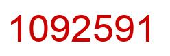 Number 1092591 red image