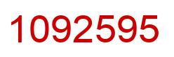 Number 1092595 red image