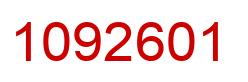 Number 1092601 red image
