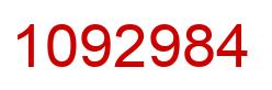 Number 1092984 red image