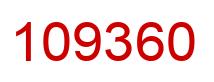 Number 109360 red image