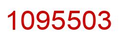 Número 1095503 imagen rojo