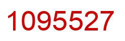 Number 1095527 red image