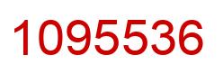Number 1095536 red image