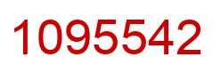 Number 1095542 red image