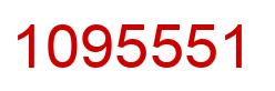 Number 1095551 red image