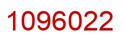 Number 1096022 red image