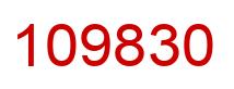 Number 109830 red image