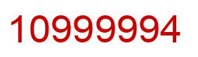 Número 10999994 imagen rojo