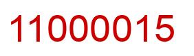 Number 11000015 red image