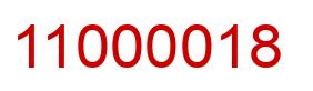 Number 11000018 red image