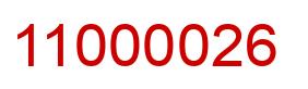 Number 11000026 red image