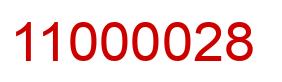 Number 11000028 red image