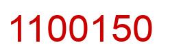 Number 1100150 red image