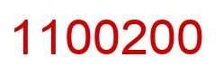 Number 1100200 red image