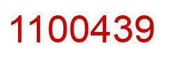 Number 1100439 red image