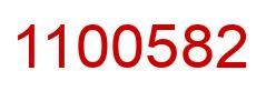Number 1100582 red image
