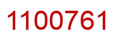 Number 1100761 red image