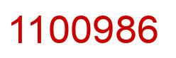 Número 1100986 imagen rojo