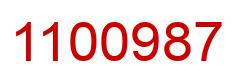 Number 1100987 red image