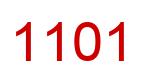 Number 1101 red image