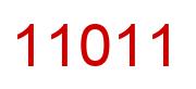 Number 11011 red image