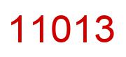 Number 11013 red image