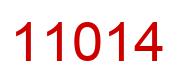 Number 11014 red image