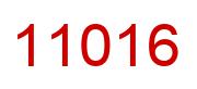 Number 11016 red image