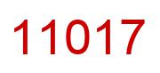 Number 11017 red image