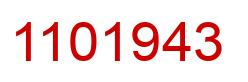 Number 1101943 red image
