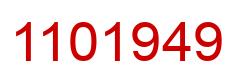 Number 1101949 red image