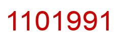 Number 1101991 red image