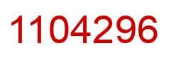 Número 1104296 imagen rojo