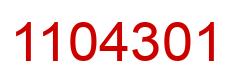 Número 1104301 imagen rojo