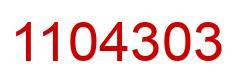 Número 1104303 imagen rojo