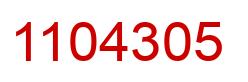 Número 1104305 imagen rojo