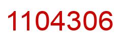 Número 1104306 imagen rojo