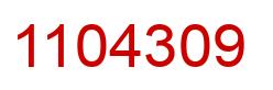 Número 1104309 imagen rojo