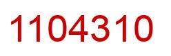 Número 1104310 imagen rojo