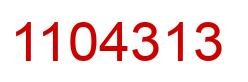Número 1104313 imagen rojo