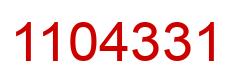 Número 1104331 imagen rojo