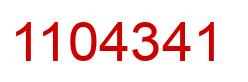 Number 1104341 red image