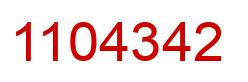Number 1104342 red image