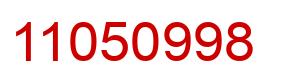 Number 11050998 red image