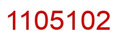 Number 1105102 red image