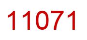 Number 11071 red image