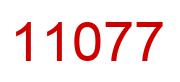 Number 11077 red image